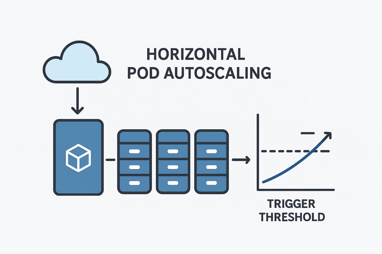 "Horizontal Pod Autoscaler in Kubernetes diagram"